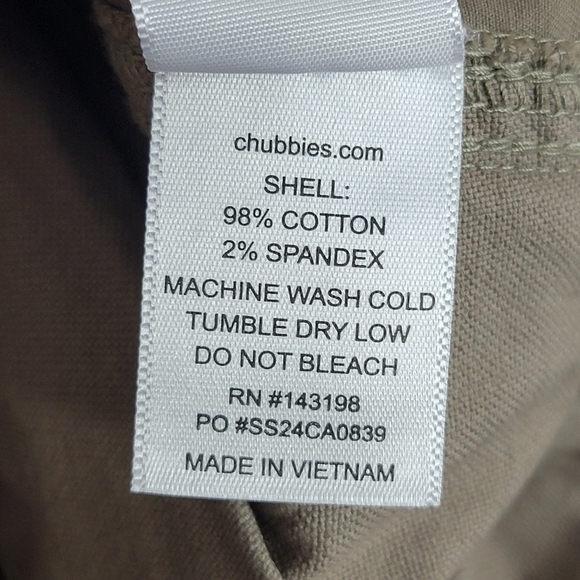 Chubbies  The Dunes Tan Originals Stretch 7" Twill Shorts  Sz XXL NEW - Picture 11 of 13